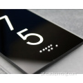 Placa de acrílica preta personalizada Sinais de braille